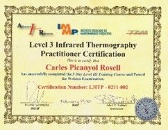 Certificado de la formación de nivel 3 en termografía