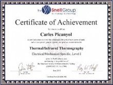 Certificado de la formación de nivel 1 en termografía Snell